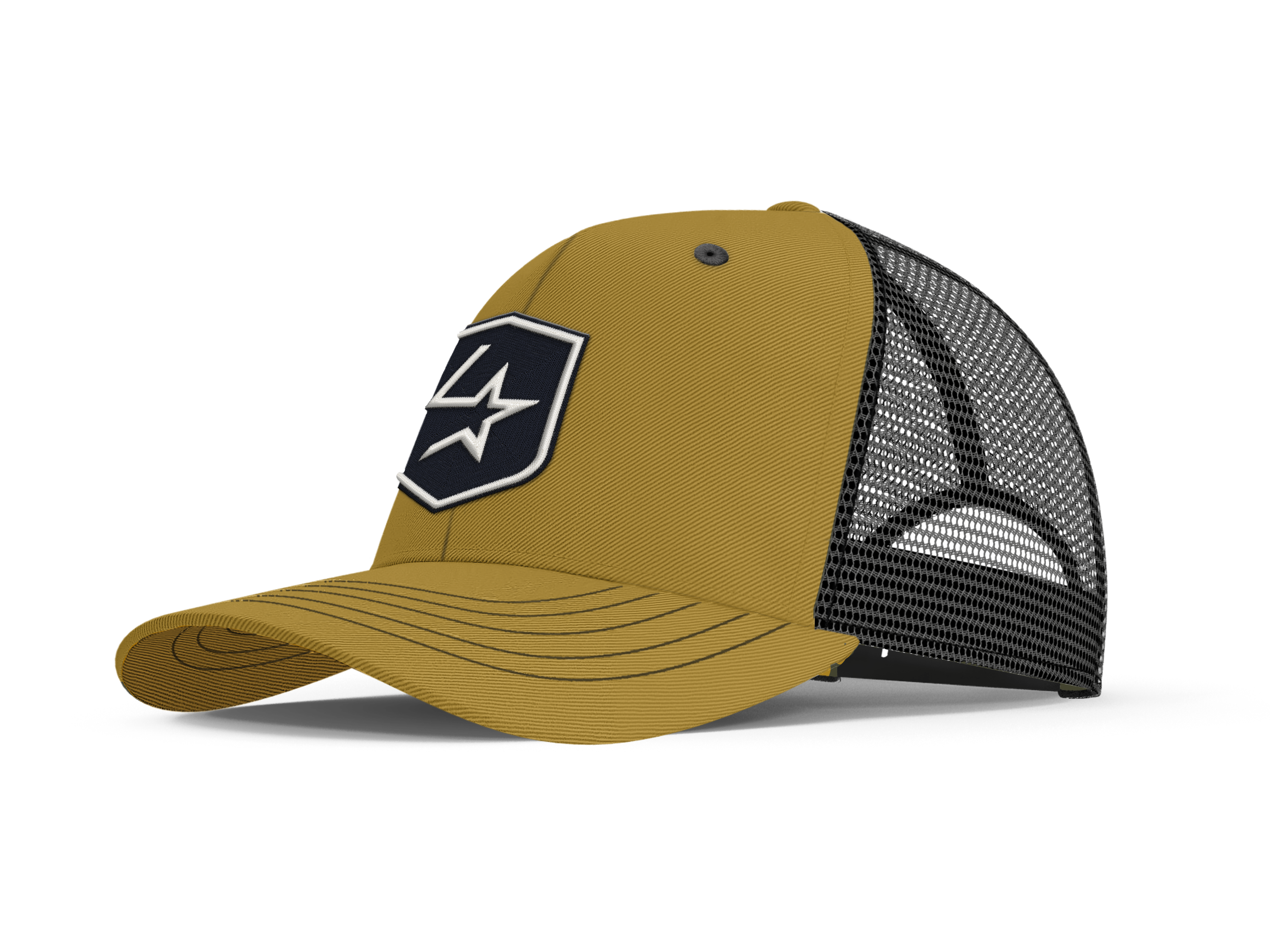 Lone Star Ropes Trucker Cap - Mustard/Black